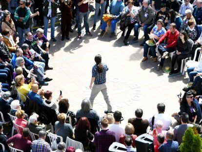 Pablo Iglesias, en un acto en Nalda, La Rioja. / En vídeo, las declaraciones del Secretario General de Podemos.