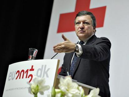 El presidente de la Comisión Europea, José Manuel Durão Barroso, durante una rueda de prensa en Copenhague el pasado 1 de enero.