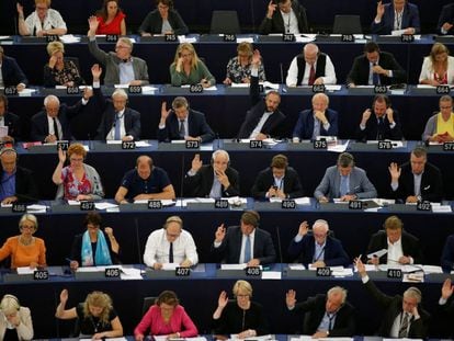 Votación en el Parlamento Europeo el pasado miércoles en Estrasburgo. REUTERS/Vincent Kessler