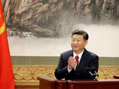 El presidente chino, Xi Jinping, durante el &uacute;ltimo Congreso del Partido Comunista de China, el 15 de octubre de 2017.