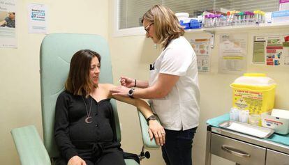 Campanya de vacunació de la grip a l'Hospital Vall d'Hebron, l'any passat.