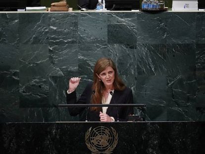 La Representante Permanente de los Estados Unidos en las Naciones Unidas, Samantha Power.