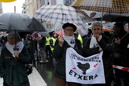 Imagen de la manifestaci&oacute;n de este s&aacute;bado en Bilbao a favor del acercamiento de los presos de ETA.