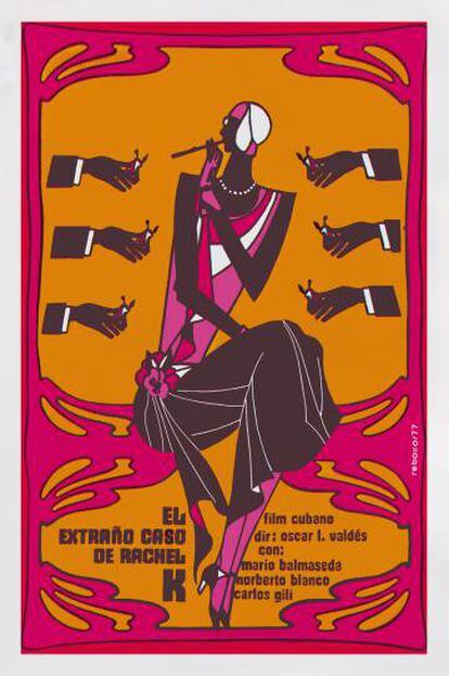 Cartel de la película 'El extraño caso de Rachel K' (1977), elaborado por Antonio Fernández Reboiro.