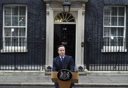 David Cameron explica en Downing Street el acuerdo alcanzado con la Uni&oacute;n Europea. 