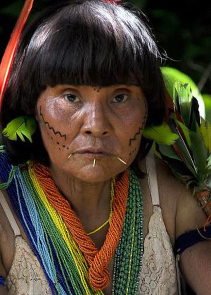 Una mujer de los Yanomami.