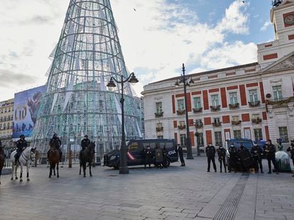 Presentación dispositivo de la operación Navidad en la Puerta del Sol, el pasado 16 de diciembre.