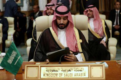 El príncipe saudí, Mohammed Bin Salmán, en una cumbre en 2019