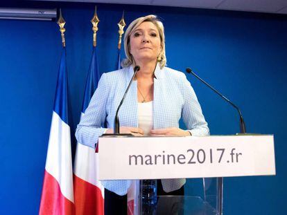 La l&iacute;der del Frente Nacional (FN) franc&eacute;s, Marine Le Pen, comparece este mi&eacute;rcoles para valorar la victoria de Trump.