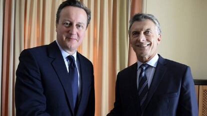 David Cameron y Mauricio Macri se reunieron en Davos en enero pasado.