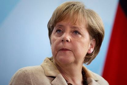 La canciller alemana, Angela Merkel, en una comparecencia ante la prensa.
