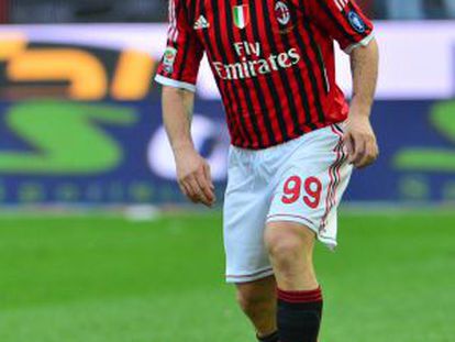 Antonio Casano, la temporada pasada, con la camiseta del Milan