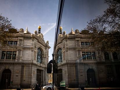 Fachada de la sede del Banco de España, en enero en Madrid.