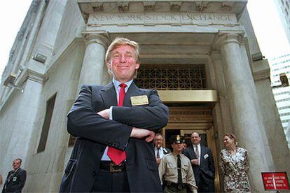Donald Trump, a la entrada de la Bolsa de Nueva York.