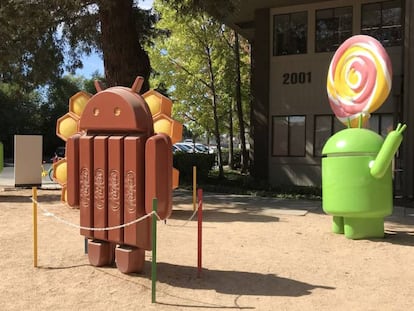 Versiones de Android de distintos años.