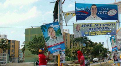 Foto de carteles electorales extra&iacute;da del Twitter de Magglio Ord&oacute;&ntilde;ez.