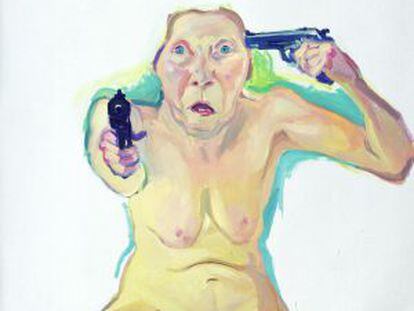 'Du oder Ich' (tú o yo), 2005, de María Lassnig.