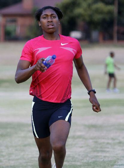 Semenya, durante un entrenamiento en septiembre.