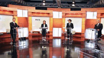 Imagen del debate electoral en M&eacute;xico