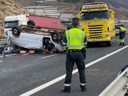 Accidente de tráfico en Salobreña (Granada), pasado 7 de febrero.