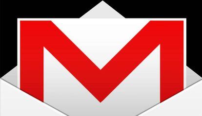 Logotipo de Gmail con fondo negro