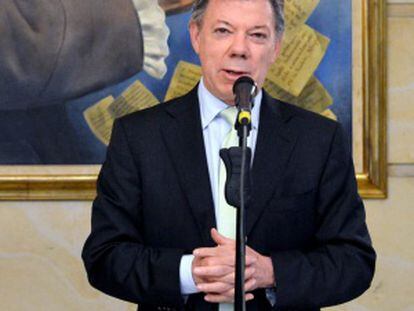 Juan Manuel Santos, en una interevención.
