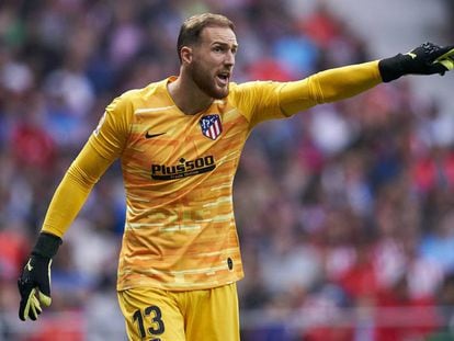 Oblak contra el Celta Vigo el pasado sábado.