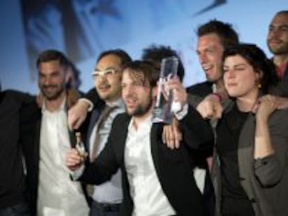 René Redzepi celebra con su equipo su triunfo en Londres.