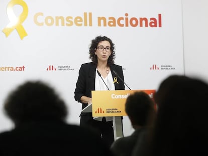 Marta Rovira, a la reunió de l'executiva nacional d'ERC.