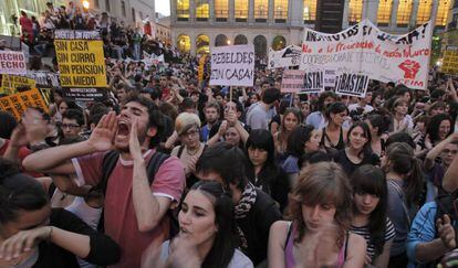 Manifestación organizada por la iniciativa "Juventud sin Futuro".