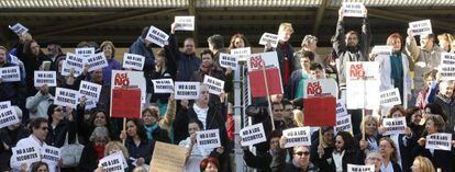 Protesta ante el hospital Gregorio Marañón el pasado 5 de enero.