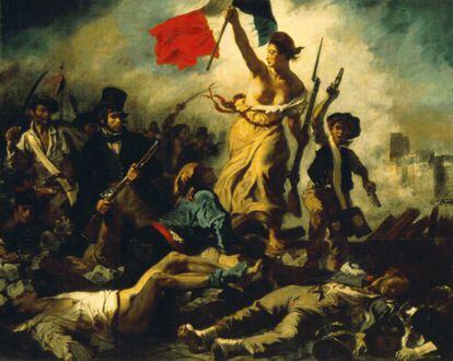 &#039;La Libertad guiando al pueblo&#039;, de Eugene Delacroix (1830)