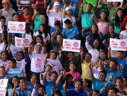 Manifestaci&oacute;n en Veracruz del grupo &#039;S&iacute; Vida&#039;, en febrero de 2015.