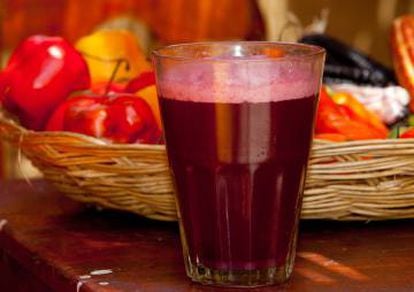 Un vaso de chicha de guiñapo.