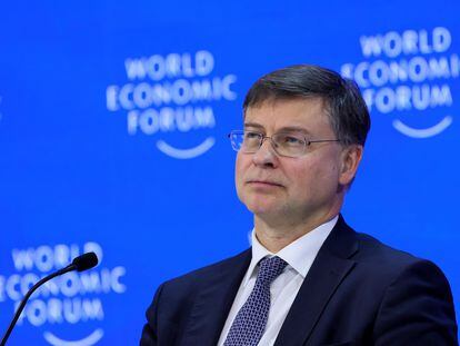 El vicepresidente de la Comisión Europea y responsable de Comercio, Valdis Dombrovskis.