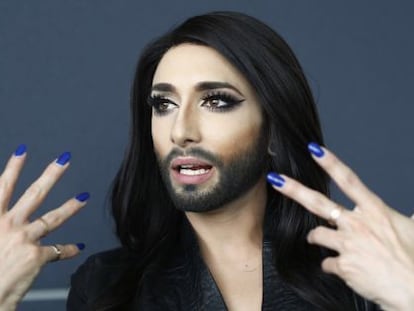 Conchita Wurst, la cantante que representa a Austria en Eurovisi&oacute;n.