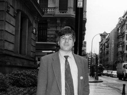 Gregorio Ordóñez, en San Sebastián en 1994, dos meses antes de ser asesinado. 