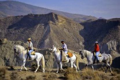 Ruta a caballo por el desierto de Tabernas.