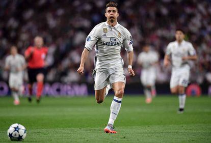 El delantero del Real Madrid Cristiano Ronaldo en un momento del partido.