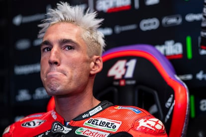 Aleix Espargaró durante el Gran Premio de Gran Bretaña el pasado fin de semana.