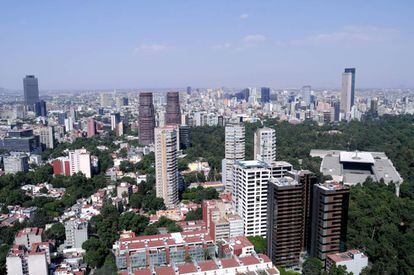 Vista del centro financiero de México.