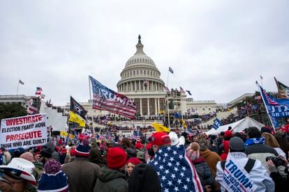 Capitol raiders, in Washington, on January 6, 2021.