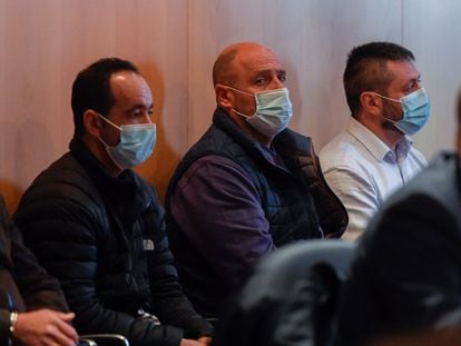 El banquillo de los acusados este martes durante la vista oral del juicio en la Audiencia Provincial de Oviedo.