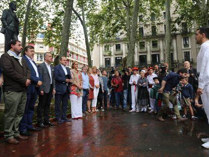 I&ntilde;igi Urkullu y Andoni Ortuzar asisten al &#039;aurresku&#039; de honor en el acto de 121 aniversario del PNV.