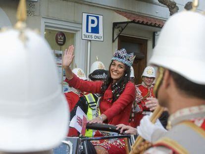 Kaiane Aldorino tras ser proclamada miss Mundo.