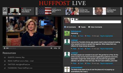 Arianna Huffington, durante la presentación de HuffPost Live