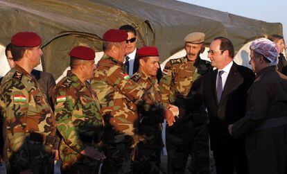 Visita de Hollande a Irak. 