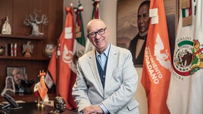 Dante Delgado, coordinador nacional de Movimiento Ciudadano en su oficina en el Senado de la República en Ciudad de México.
