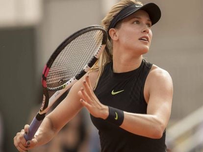 La tenista canadiense Eugenie Bouchard en el Roland Garros de Paris el pasado mes de mayo.
