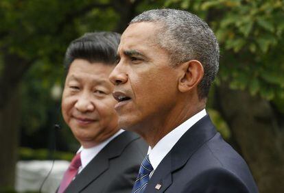 Los presidente Xi y Obama este viernes en la Casa Blanca.